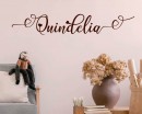Heart name decal - Girls personalised wall decal 